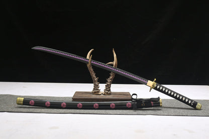 Katana - One Piece Purple Sword Autumn Water - Image 8